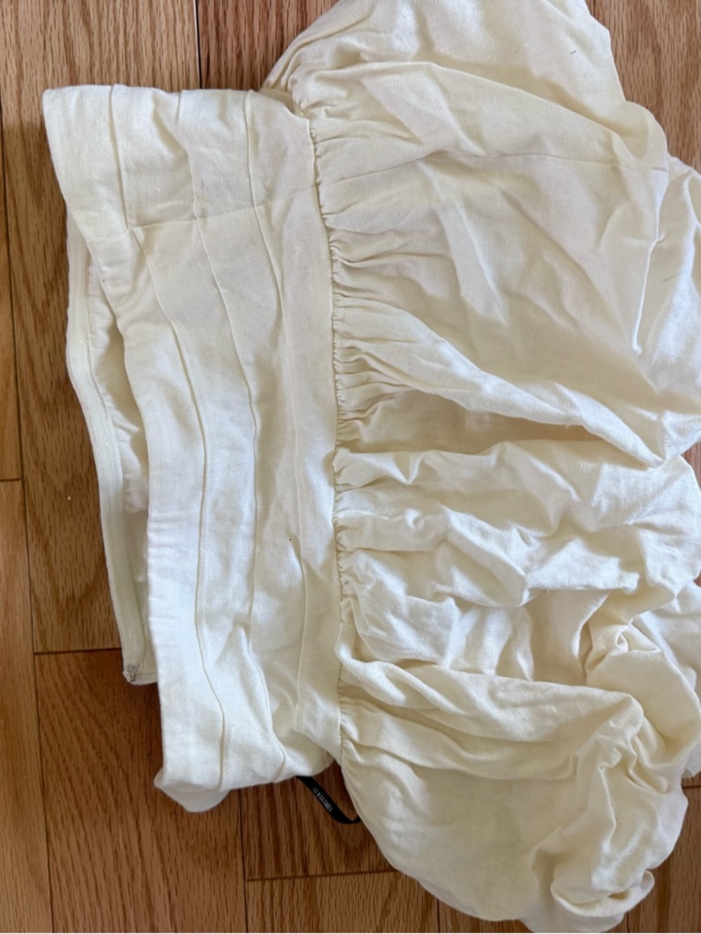 Cream Ruched Cotton top forever 21